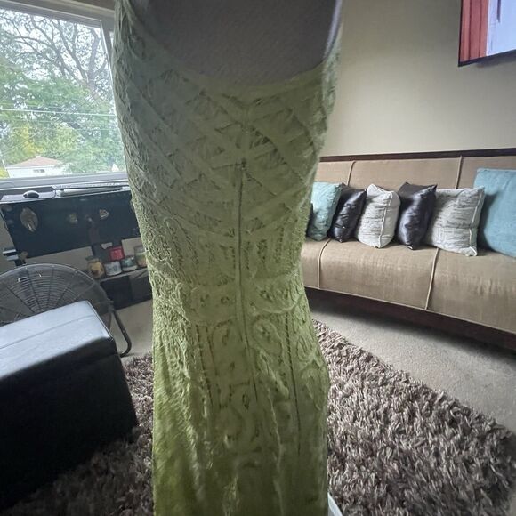 Vintage Kroshetta by Papillion Green Lined Fit & Flare Dress Size Large Witchy - Picture 8 of 14